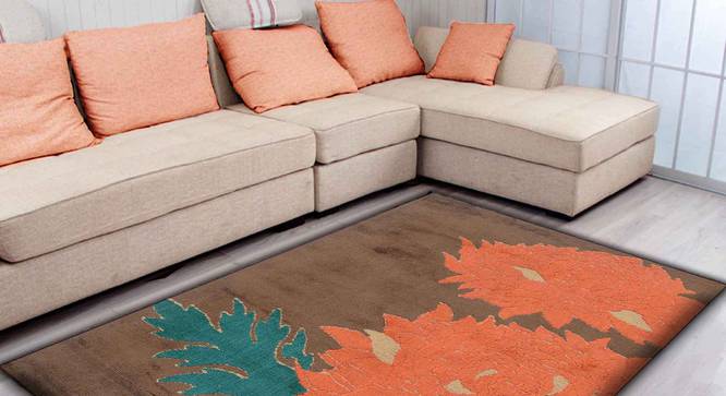 Delisi Carpet (Brown, 56 x 140 cm (22" x 55") Carpet Size) by Urban Ladder - Front View Design 1 - 307639