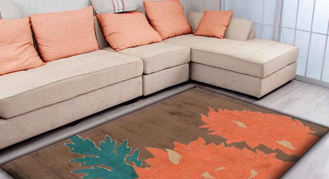 Delisi Carpet (Brown, 91 x 152 cm  (36" x 60") Carpet Size) by Urban Ladder - Front View Design 1 - 307644