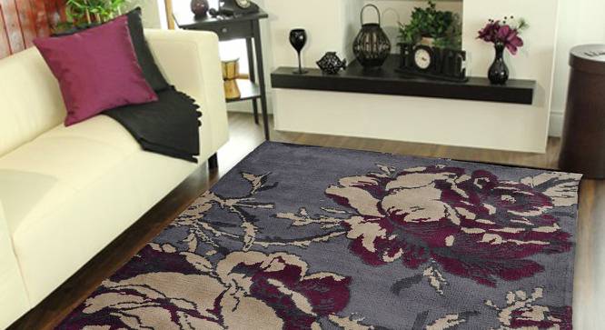 Rosa Carpet (Grey, 56 x 140 cm (22" x 55") Carpet Size) by Urban Ladder - Front View Design 1 - 308048