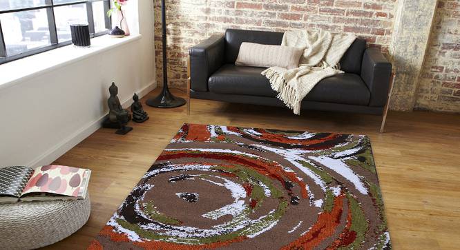 Fabia Carpet (Green, 152 x 213 cm  (60" x 84") Carpet Size) by Urban Ladder - Front View Design 1 - 308253