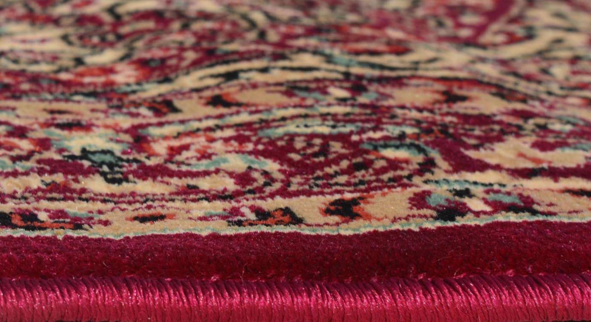 Orange Traditional Machine Made Polyester 6 X 9 Feet Carpet Urban Ladder