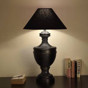 Lamps Design Copse Table Lamp (Black, Black Shade Colour, Cotton Shade Material)