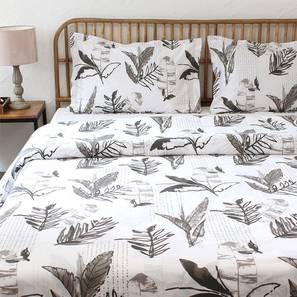 Single Bedsheet Design Vanam Dohar (Grey, Single Size)