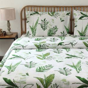 Double Bedsheet Design Green GSM Cotton Size Quilt