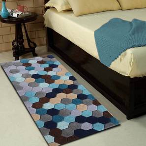 Runners Design Blue Wool Runner