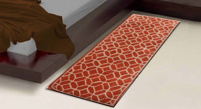 Elena Table Runner (Orange, 56 x 140 cm (22" x 55") Table Linen Size) by Urban Ladder - Front View Design 1 - 309182