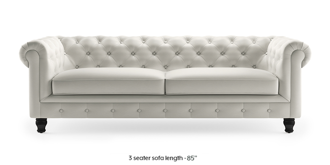 Winchester Half Leather Sofa (White Italian Leather) (White, 1-seater Custom Set - Sofas, None Standard Set - Sofas, Regular Sofa Size, Regular Sofa Type, Leather Sofa Material)