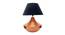 Carlos Table Lamp (Black Shade Colour, Cotton Shade Material, Antique Copper) by Urban Ladder - Front View Design 1 - 