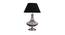 Delicea Table Lamp (Blue, Black Shade Colour, Cotton Shade Material) by Urban Ladder - Front View Design 1 - 