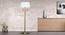 June Floor Lamp (Brass, White Shade Colour, Cotton Shade Material) by Urban Ladder - Design 1 Semi Side View - 
