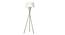Tenet Floor Tripod Lamp (White Shade Colour, Cotton Shade Material, Antique Pewter Finish) by Urban Ladder - Front View Design 1 - 