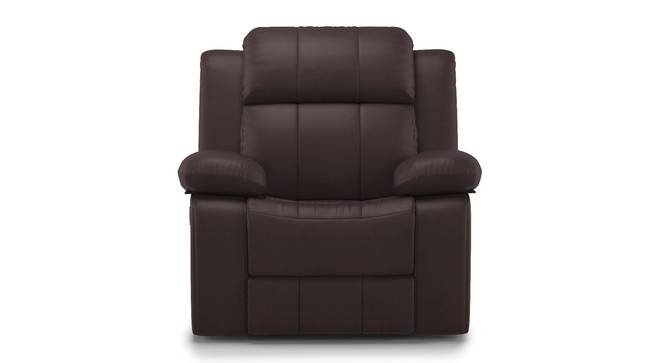 Griffin Recliner (One Seater, Dark Chocolate Leatherette) by Urban Ladder - Front View Design 1 - 310941