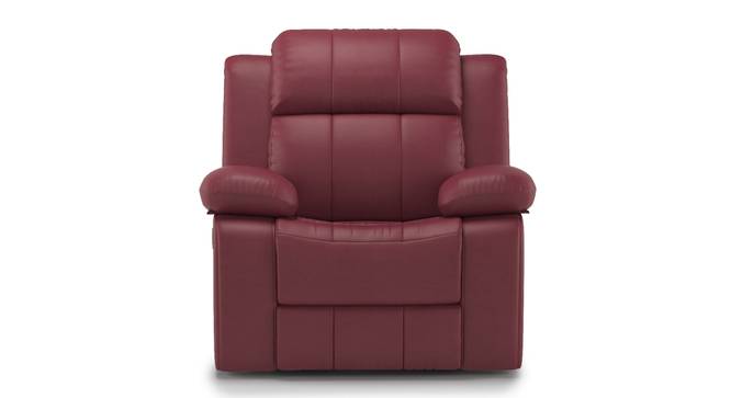Griffin Recliner (One Seater, Burgundy Leatherette) by Urban Ladder - Front View Design 1 - 310953