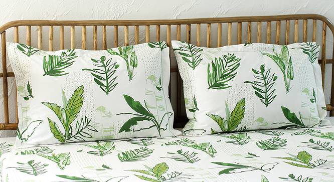 Vanam Bedsheet Set (Green, Single Size) by Urban Ladder - Design 1 Full View - 310996