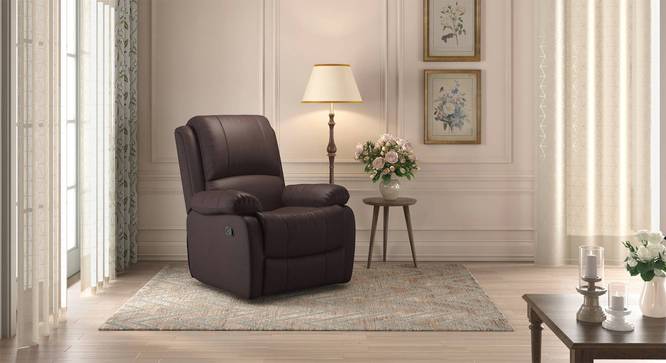 Lebowski Recliner (One Seater, Dark Chocolate Leatherette) by Urban Ladder - Design 1 Full View - 311039