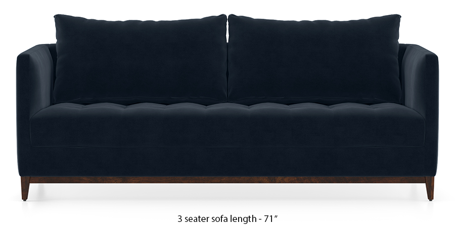 Florence Compact Sofa (Sea Port Blue Velvet) by Urban Ladder - - 