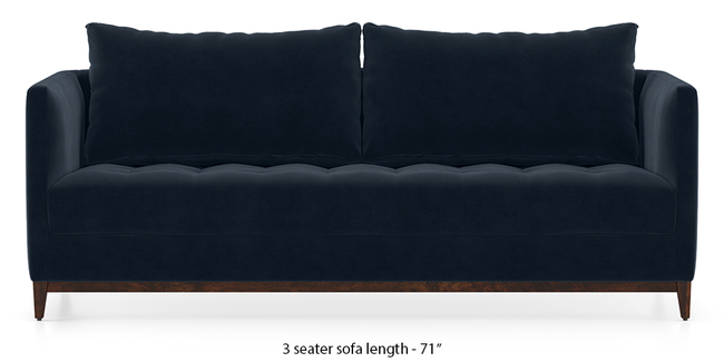 Florence Compact Sofa (Sea Port Blue Velvet) (1-seater Custom Set - Sofas, None Standard Set - Sofas, Fabric Sofa Material, Regular Sofa Size, Regular Sofa Type, Sea Port Blue Velvet)