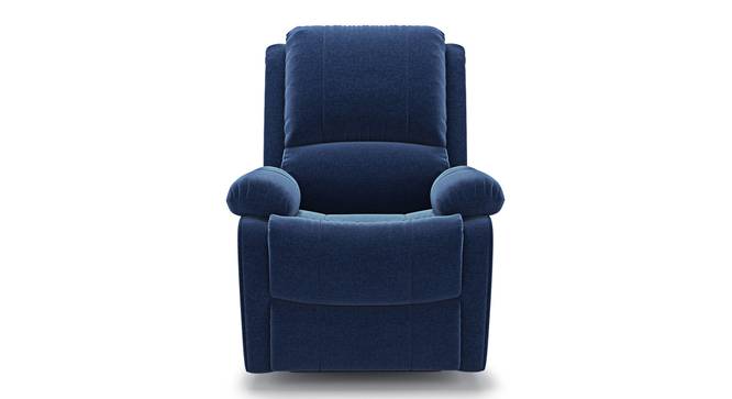 Lebowski Recliner (One Seater, Cobalt Fabric) by Urban Ladder - Front View Design 1 - 312213