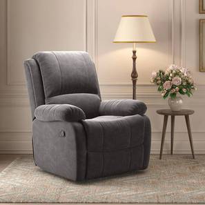 Recliners Design Lebowski Fabric One Seater Manual Recliner in Smoke Fabric Colour