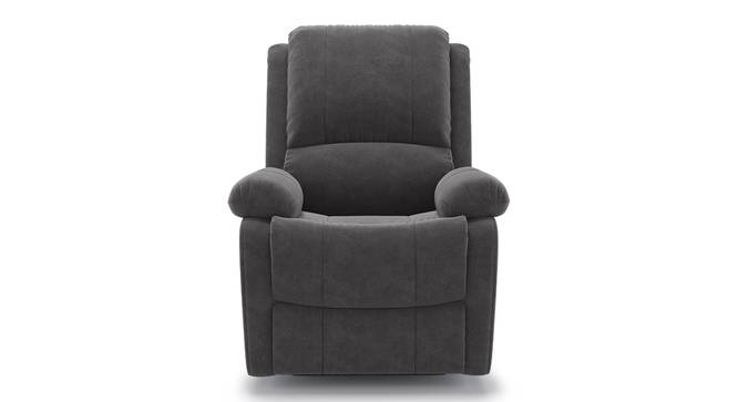 Lebowski Recliner (One Seater, Smoke Fabric) by Urban Ladder - Front View Design 1 - 312224