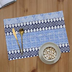 Table Mat Design Blue CottonTable Mat - Set of
