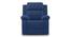 Griffin Recliner (One Seater, Lapis Blue Fabric) by Urban Ladder - Front View Design 1 - 312560