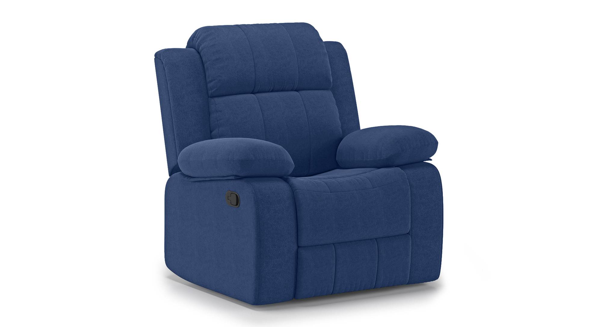Griffin Fabric One Seater Manual Recliner in Lapis Blue Fabric Colour