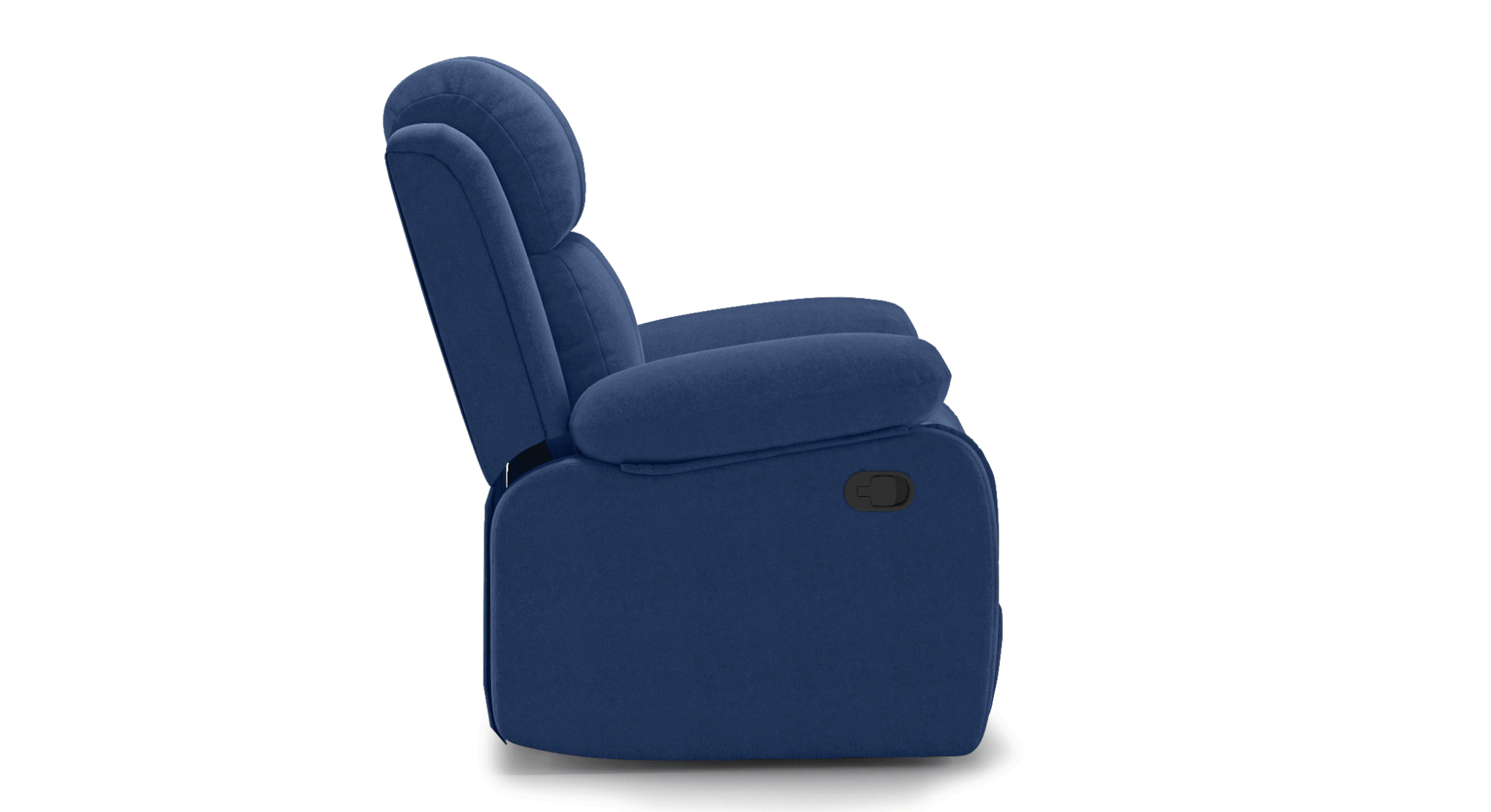 Griffin Fabric One Seater Manual Recliner in Lapis Blue Fabric Colour