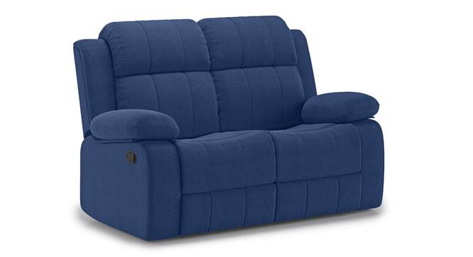 Griffin Recliner (Two Seater, Lapis Blue Fabric) by Urban Ladder - Cross View Design 1 - 312570