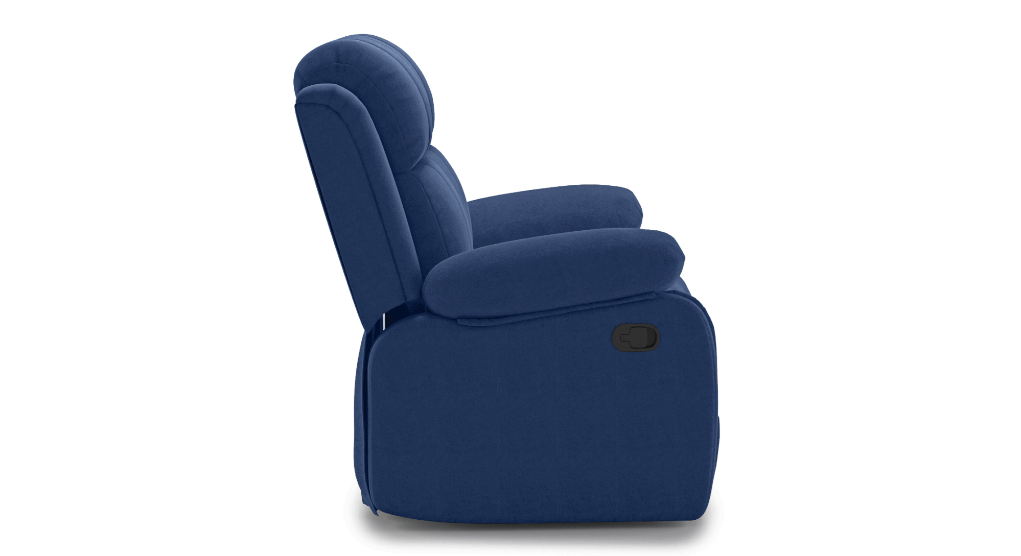 Griffin Fabric One Seater Manual Recliner in Lapis Blue Fabric Colour