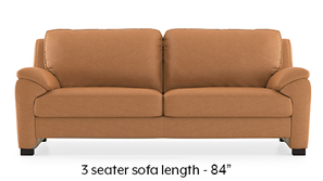 Farina Half Leather Sofa (Mustard Italian Leather)