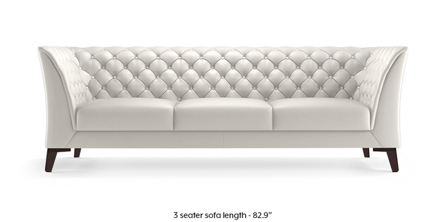 Weston Half Leather Sofa (White Italian Leather) (White, 1-seater Custom Set - Sofas, None Standard Set - Sofas, Regular Sofa Size, Regular Sofa Type, Leather Sofa Material)