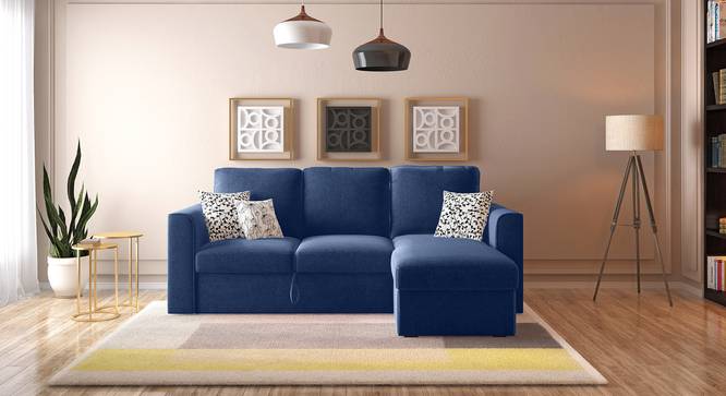 Kowloon Sectional Sofa Cum Bed with Storage (Lapis Blue) by Urban Ladder - Full View - 312722