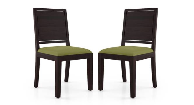 Oribi Dining Chairs - Set of 2 (Mahogany Finish, Avocado Green) by Urban Ladder - Design 1 Side View - 312783