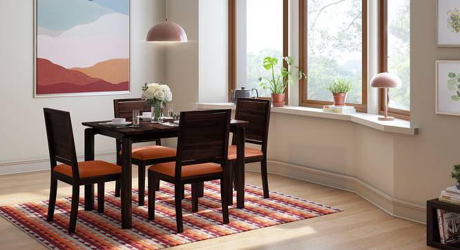 Oribi Dining Chairs - Set of 2 (Mahogany Finish, Burnt Orange) by Urban Ladder - Design 1 Full View - 312787