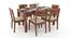 Arabia Solid Wood 6 Seater Dining Table (Teak Finish) by Urban Ladder - Front View Design 1 - 312896