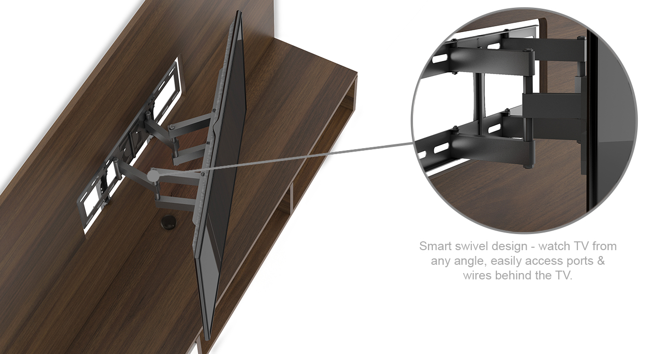 Iwaki Engineered Wood Swivel TV Unit Urban Ladder