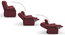 Griffin Recliner (Three Seater, Burgundy Leatherette) by Urban Ladder - Design 1 Template - 312996