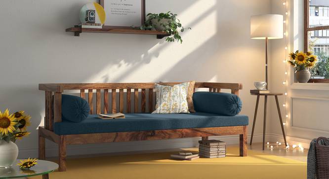 Milton Day Bed (Teak Finish, Blue) by Urban Ladder - Design 1 Full View - 313030