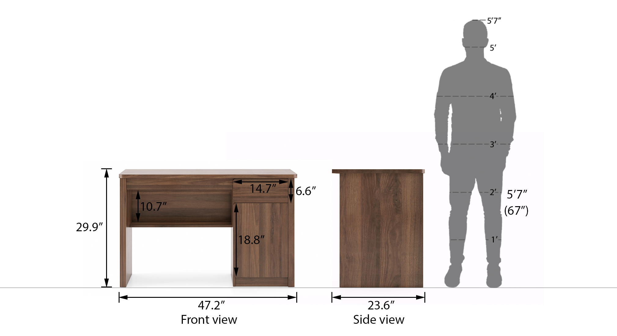 Graham Study Table Urban Ladder study-table-dimensions-in-mm-design-talk