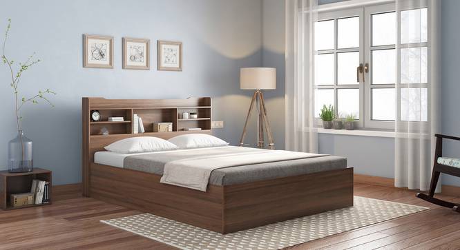 Sandon Storage Bed (King Bed Size, Box Storage Type, Classic Walnut Finish) by Urban Ladder - Design 1 Full View - 313288