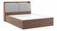 Tyra Storage Bed (King Bed Size, Box Storage Type, Classic Walnut Finish) by Urban Ladder - Front View Design 1 - 313321