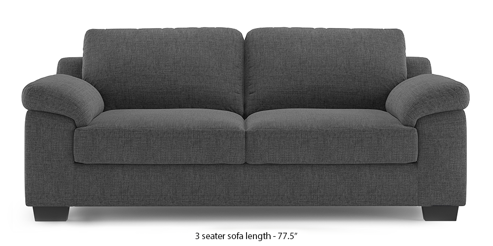 Esquel Sofa (Steel Grey) (1-seater Custom Set - Sofas, None Standard Set - Sofas, Steel, Fabric Sofa Material, Regular Sofa Size, Regular Sofa Type) by Urban Ladder - - 313478