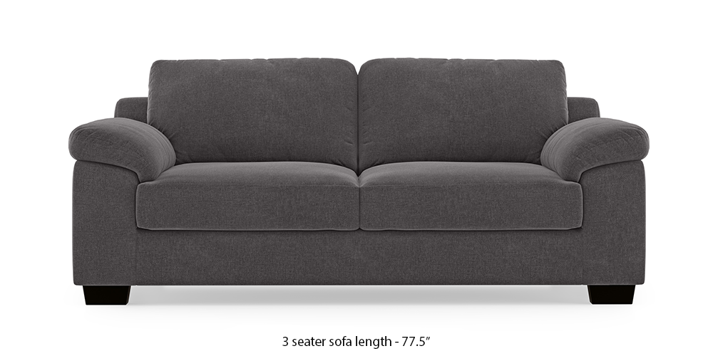 Esquel Sofa (Smoke Grey) (1-seater Custom Set - Sofas, None Standard Set - Sofas, Smoke Grey, Fabric Sofa Material, Regular Sofa Size, Regular Sofa Type) by Urban Ladder - - 313490