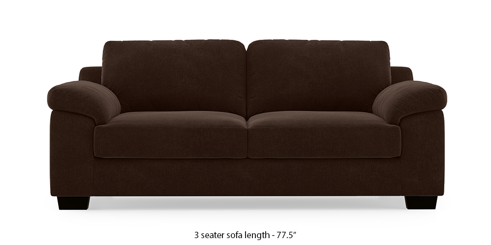 Esquel Sofa (Dark Earth) (1-seater Custom Set - Sofas, None Standard Set - Sofas, Dark Earth, Fabric Sofa Material, Regular Sofa Size, Regular Sofa Type) by Urban Ladder - - 313491