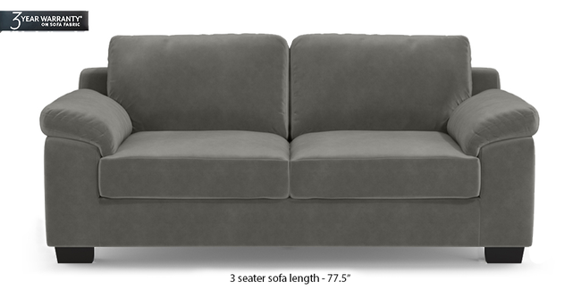 Esquel Sofa (Ash Grey Velvet) (1-seater Custom Set - Sofas, None Standard Set - Sofas, Fabric Sofa Material, Regular Sofa Size, Regular Sofa Type, Ash Grey Velvet)