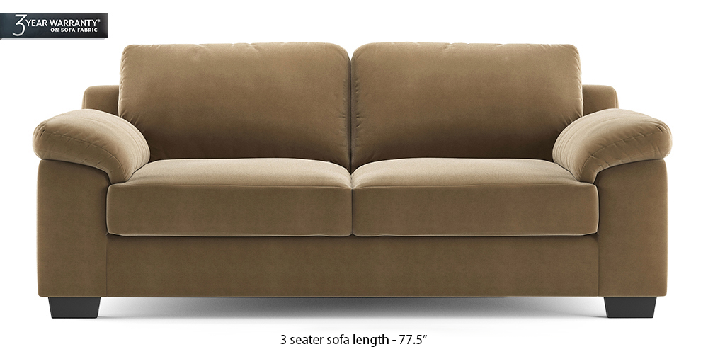 Esquel Sofa (Fawn Velvet) (1-seater Custom Set - Sofas, None Standard Set - Sofas, Fabric Sofa Material, Regular Sofa Size, Regular Sofa Type, Fawn Velvet) by Urban Ladder - - 313506