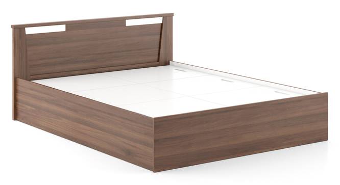 Pavis Storage Bed (Queen Bed Size, Box Storage Type, Classic Walnut Finish) by Urban Ladder - Front View Design 1 - 314020