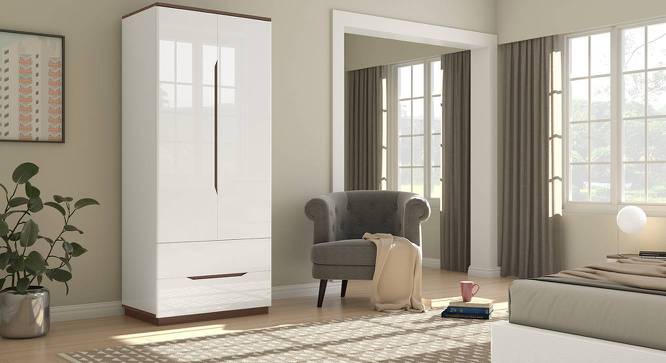 Baltoro High Gloss 2 Door Wardrobe (White Finish) by Urban Ladder - Design 1 Full View - 314046