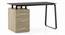 Eddings Study Table (Without Keyboard Tray Configuration, Honey Walnut Finish) by Urban Ladder - Front View Design 1 - 314054